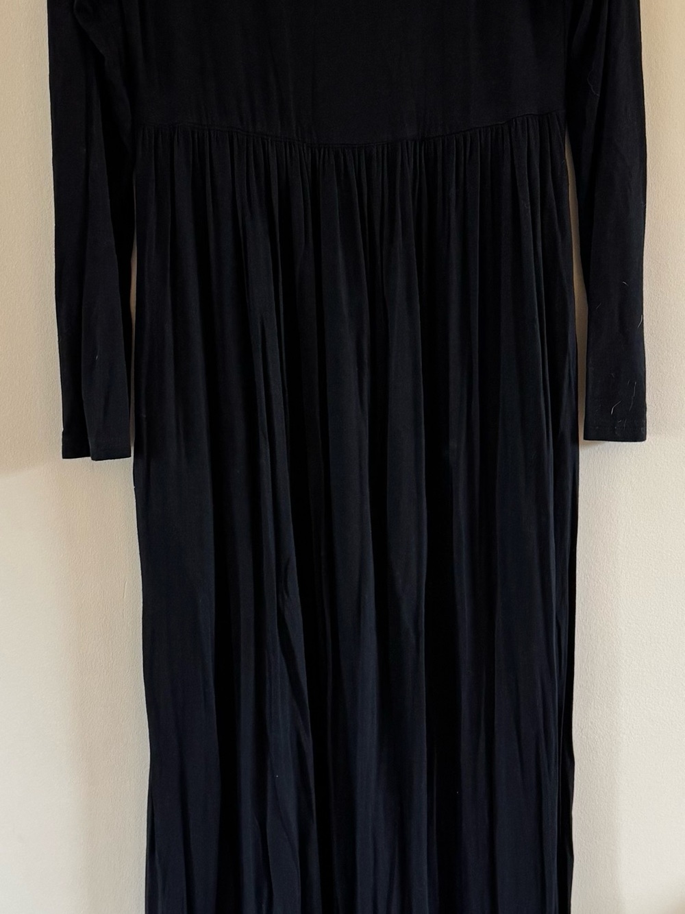 Classic Black Long Sleeve Maxi Dress